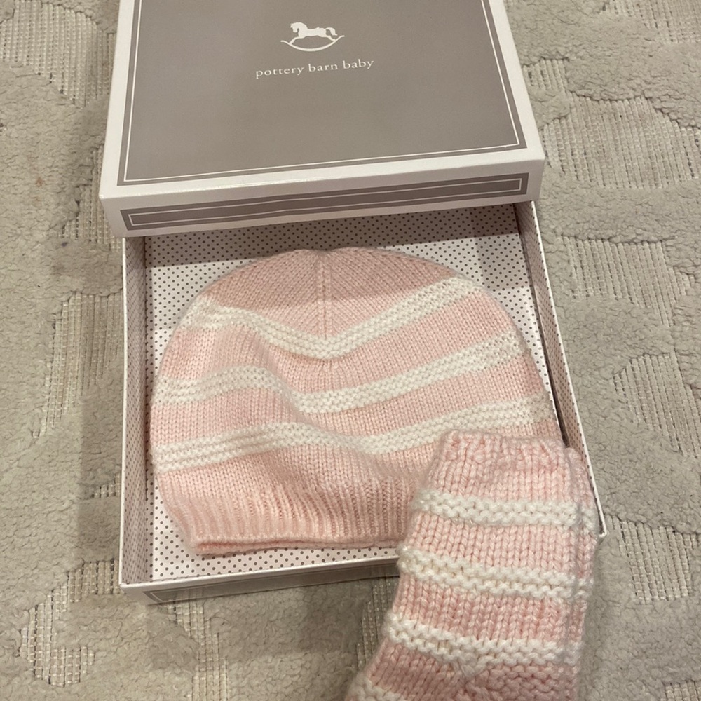 Pottery Barn Baby Knit Hat and Socks